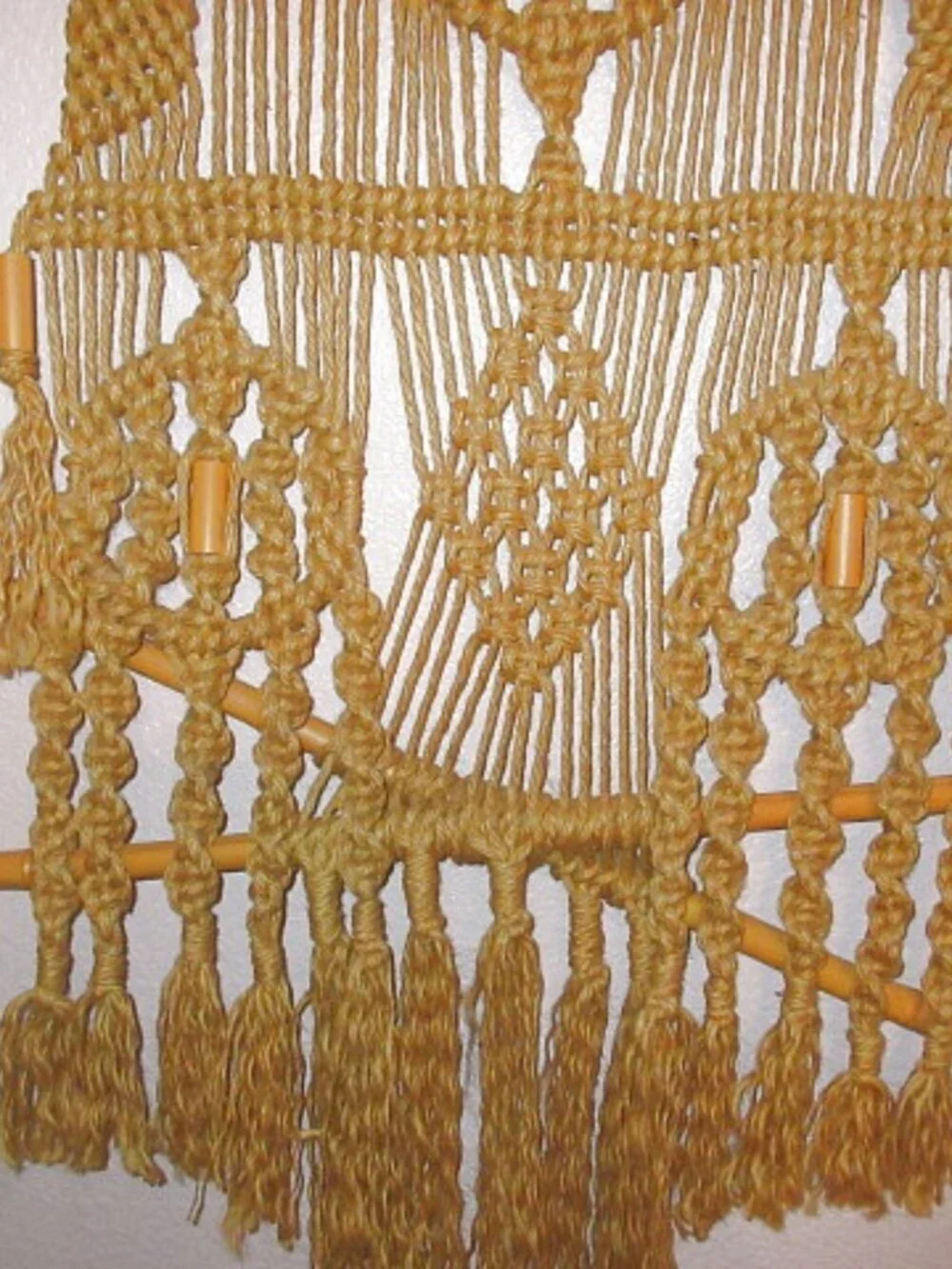 Vtg 70s Macrame Wall Hanging 60